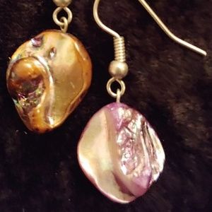 SHELL EARRINGS 925 STERLING SILVER EARRING WIRE